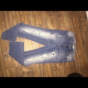 Litz‎ size 28 distressed straight stretch comfy medium wash